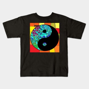 yoga yin yang mandala Kids T-Shirt